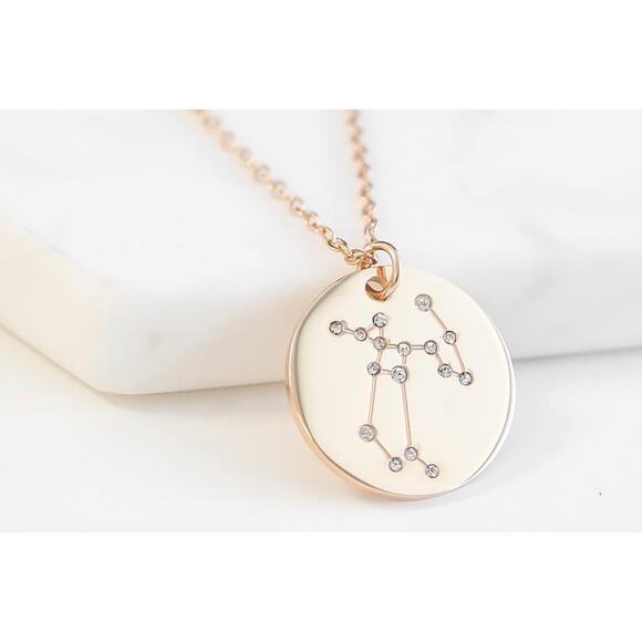RETAIL $50 Kinsley Armelle Zodiac Rose Gold Sagittarius Necklace Nov 22 - Dec 21 - Picture 2 of 2